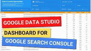 Google Data Studio - Search Console Dashboard - The SEO Pub Chat