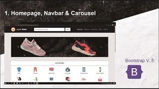 Membuat Website Toko Online dengan Bootstrap V5.0 | Part 1 Homepage, Navbar & Carousel