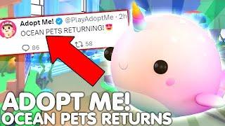 ADOPT ME OCEAN PETS RETURNING!6 NEW OCEAN PETS! NEW PETS UPDATE! ROBLOX