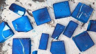 Soft & Dusty Dyed Blue Gym Chalk Crush | Satisfying ASMR