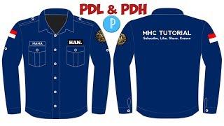 Cara Desain Baju Pdh dan Pdl di Hp Android (belakang) #TutorialPixellab