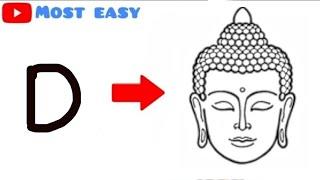 Lord Buddha Drawing | How To Draw Gautam Buddha Step By Step