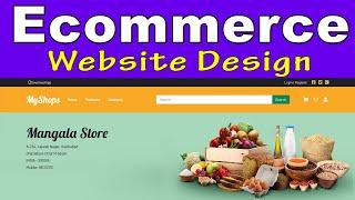 Create Ecommerce Website Design Using HTML CSS and Bootstrap in Hindi