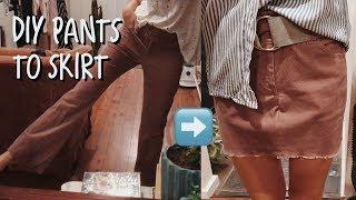 DIY PANTS TO SKIRT // alexa field