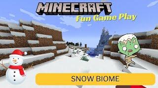 The Snow Biome #minecraft #gameplay