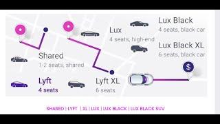 The difference between Lyft, Preferred, Lyft XL, Lyft Shared and Lyft Lux