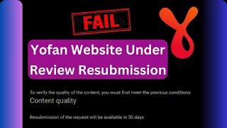 Yo.fan Website Under Review Resubmission of the request will be available in 30 days Urdu | Hindi