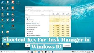 Shortcut key for Task Manager in Windows 10,  Windows 7, Windows 11