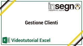 Excel - gestione clienti