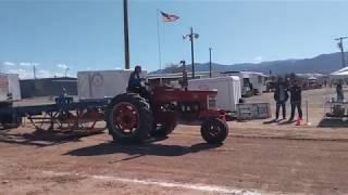 Arizona Flywheelers' Roger Sommers Pulls with 1957 Farmall 350