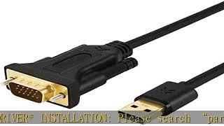 CableCreation USB 3.0 to VGA Cable 6 Feet, USB to VGA 15 Pin Adapter Cord 1080 P @ 60Hz, Monitor Di