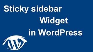 How to Create a Sticky Floating Sidebar Widget in WordPress (2017)