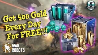 ABSOLUTELY FREE: 400 Gold and 800 Energy Cells Every Day - War Robots PVE Mode 4K Ultra HD