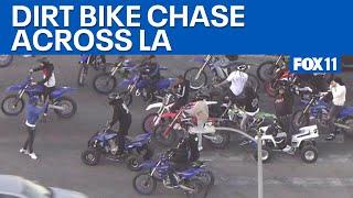 LIVE: Dirt bike police chase continues across Los Angeles