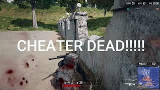 PUBG cheater down and we win the big chicken dinner.... #pubg