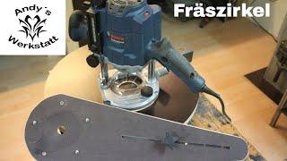 Fräszirkel selber bauen für Oberfräse Bosch GOF 1250 CE – Router circle jig diy