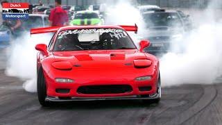 1000HP 3-Rotor Mazda RX7 Turbo - Drag Racing!