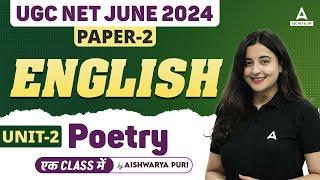 UGC NET English Literature Unit 2 | Poetry by Aishwarya Puri