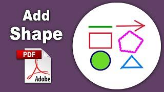 How to insert a shape into a pdf form in Adobe Acrobat Pro DC 2022