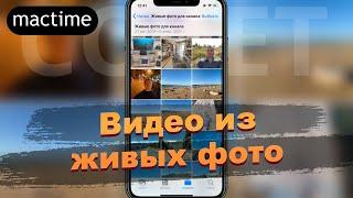 Как сделать видео из живых фото на iPhone