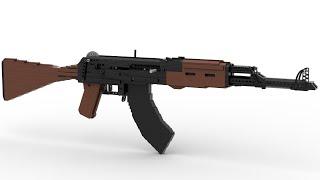 LEGO AK-47 Full-Auto Rubber Band Gun [Instructions for sale]