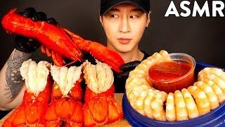 ASMR LOBSTER & SHRIMP COCKTAILS MUKBANG (No Talking) EATING SOUNDS | Zach Choi ASMR