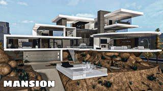 Bloxburg: Mansion Hill Luxury Modern House [[NO LARGEPLOT]] || House Build