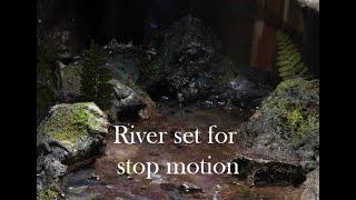 Making of: River Set for stop motion (using Vallejo still water effect)