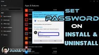 Set password to Install/ Uninstall/ Make os changes | Better Windows Security