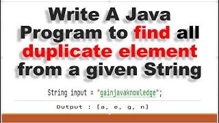 How to find duplicate elements from string using Java8?