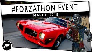 Forza Motorsport 7 #FORZATHON - MARCH 2018 FULL GUIDE - Win 5 Cars & The Joust Gear