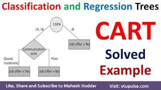 Classification and Regression Trees Decision Tree | CART Algorithm Solved Example by Mahesh Huddar