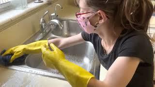 ASMR! Cleaning Vlog!Deep Scrubbing The Kitchen Sink! 🪥Requested