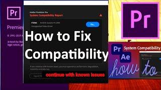 How to fix Adobe Premier Pro 2020 System Compatibility Report | Urdu | Hindi