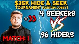 *NEW* WARZONE Aydan 4 Seekers VS 96 Hiders W/Tommey, Newbz, Almond $25K Hide & Seek Tourney -Match:1