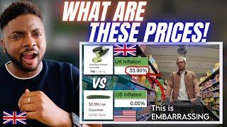 USA GROCERY PRICES VS UK GROCERY PRICES *holy sh**! - Brit Reacts