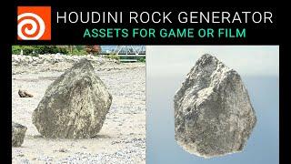 Houdini Rock Generator Tutorial - Generate Photorealistic Rocks for Games or Film