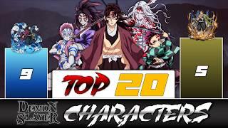TOP 20 Demon Slayer CHARACTERS Power Levels (2024)