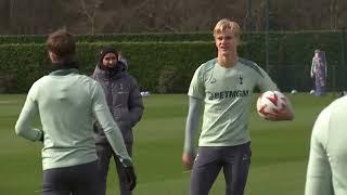 TRAINING SESSION: The Spurs Squad Train At Hotspur Way Ahead of AZ Alkmaar Last 16, 2nd Leg Clash