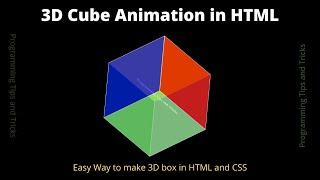 3D Cube Animation in HTML and CSS