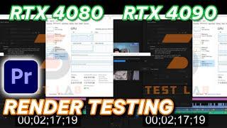 RTX 4080 vs RTX 4090 | Premiere Pro render testing