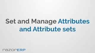 Set and Manage Inventory Attributes and Attribute Sets