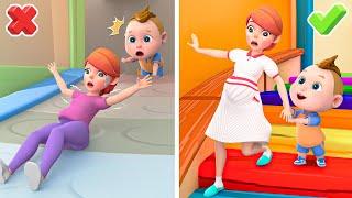 Pregnant Get Trouble - Caring Pregnant Song | Super Sumo Nursery Rhymes & Kids Songs