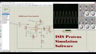 How to design LM386 Audio Power Amplifier with Computer Speaker Output #proteus #amplifier #audio