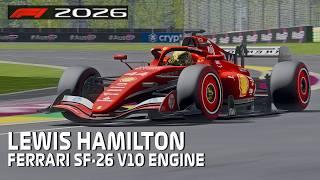 F1 2026 Ferrari V10 Engine Lewis Hamilton Australian Grand Prix Assetto Corsa