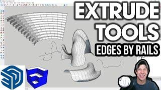 Modeling with EXTRUDE TOOLS for SketchUp! Complex Shapes with Extrude Edges by Rails!