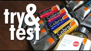 Try & Test: Cobra Water-Mixable Oil Paints Haul! Do they work?  Wash your Brushes in Water! #Review