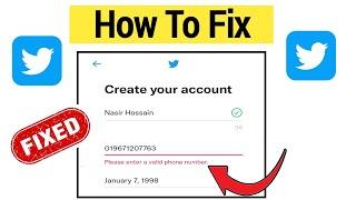 How To Fix Twitter Invalid Phone Number - Problem Solve ||  Enter valid Phone Number On Twitter