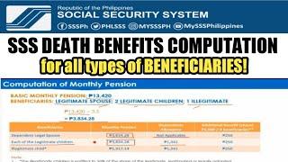 Magkano ang SSS Death Benefits na makukuha ng mga beneficiaries? Death Benefits Computation.