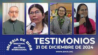 Testimonios 21 de diciembre de 2024 - Iglesia de Dios Ministerial de Jesucristo Internacional